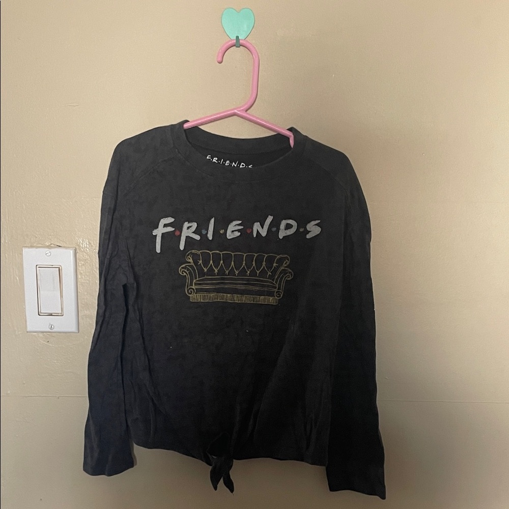 Friends Black Long Sleeve Kids Tee (Bin E)
